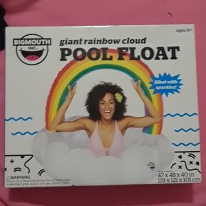 Giant rainbow cloud pool float